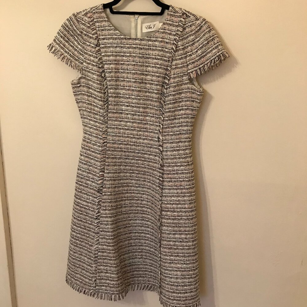 Eliza J. Tweed Fit & Flare Dress